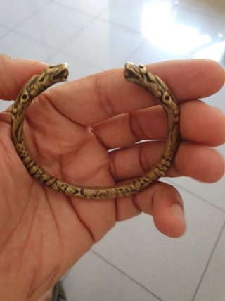 Bracciale ottone motivo drago