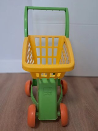 Carrito de supermercado de juguete con accesorios