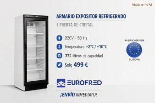 Armario Expositor Refrigerado 1 Puerta Cristal