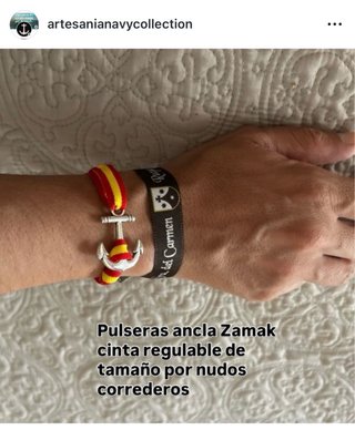 Pulsera ancla Zamak cinta regulable España