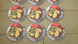 12 Pegatinas Magnat Bulldog