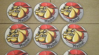 12 Pegatinas Magnat Bulldog
