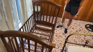 Culla Dondolo Erbesi Legno Massello Barletta