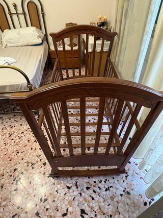 Culla Dondolo Erbesi Legno Massello Barletta