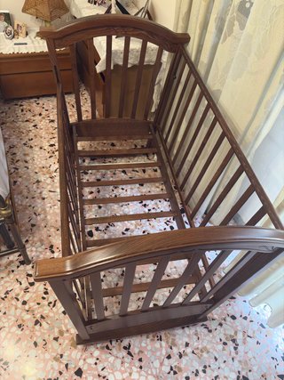 Culla Dondolo Erbesi Legno Massello Barletta