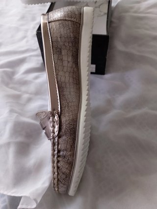 Zapatillas mocasín Vatinelis oro/plata