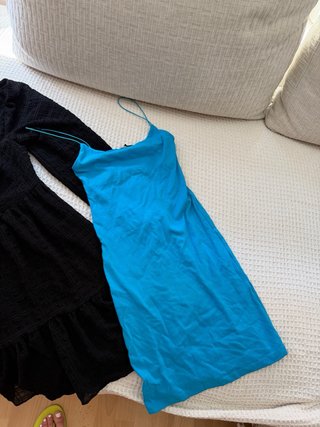 Conjunto Vestidos Negro y Azul