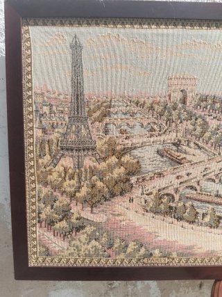 Tapiz París Marco Madera
