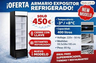 Armario Expositor Refrigerado 1 Puerta