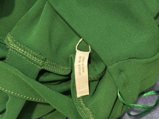 Vestido verde Zara halter largo