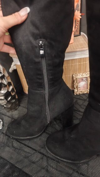 Botas altas negras de tacón