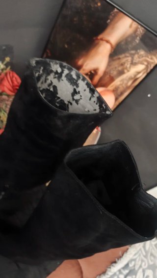 Botas altas negras de tacón