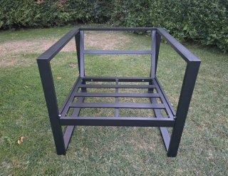 2 Sofás de jardín metálico sin cojines