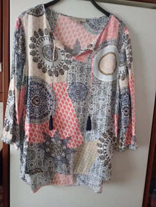 Blusa Manga 3/4 Multicolor