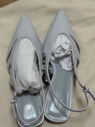 Bailarinas Zara grises/plateadas