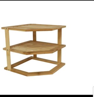 Organizador Esquina Cocina Bambú 3 Niveles