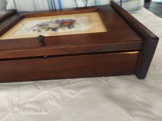 Mueble Cuelga Llaves Madera Vintage con Marco