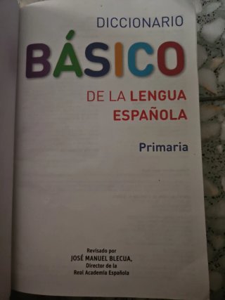 Diccionario básico de la lengua Española primaria