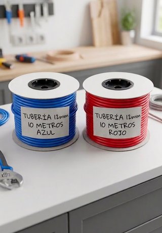 Pack 20m Tubería 12mm Camper (10m Azul+10m Roja)