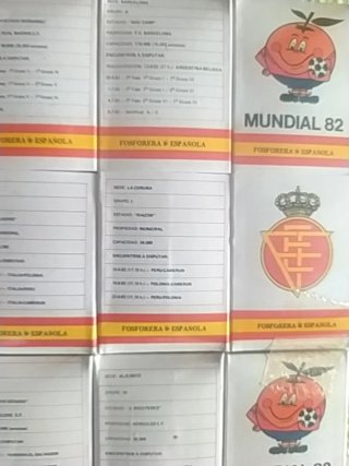 Confezione da 20 scatole di fiammiferi del Mondiale Spagna '82