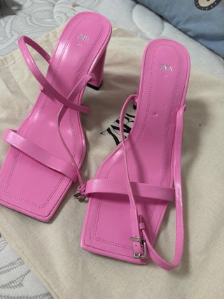 Tacones ZARA Rosa Talla 40