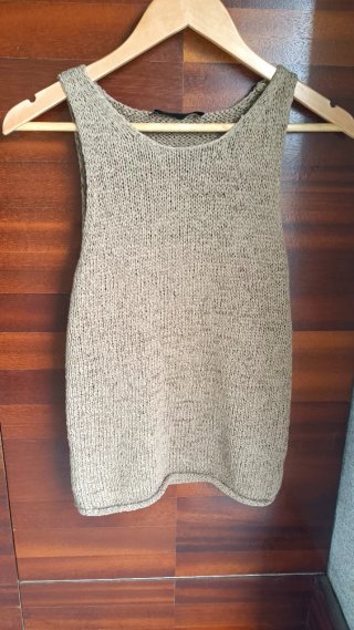 Top tirantes Zara beige Talla S