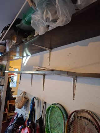 3 Estanterías de Pared Madera y Metal