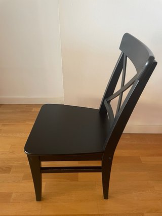 4 Sillas Madera Negras Ikea