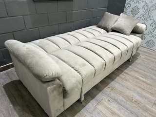 Sofá Cama Gris Terciopelo