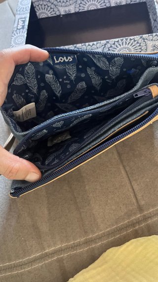 Monedero Lois Azul y Blanco