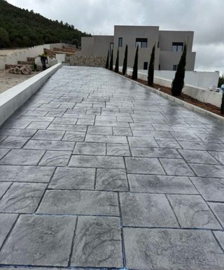 Hormigon impreso y fratasado