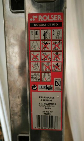 Escalera aluminio 2 tramos