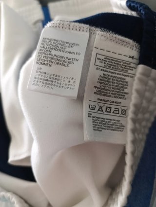 Chaqueta Adidas Original Blanca y Azul