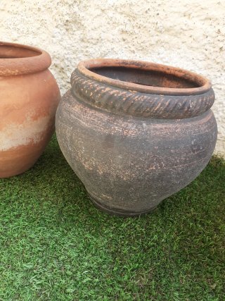 2 Tinajas Macetas Cerámica barro.