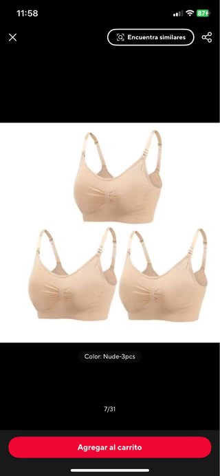 Pack 3 Sujetadores Lactancia Talla XL