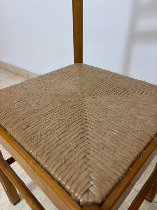 Set 2 Sillas Madera y Yute