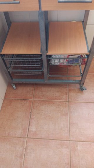 Estantería y carro de cocina madera/metal