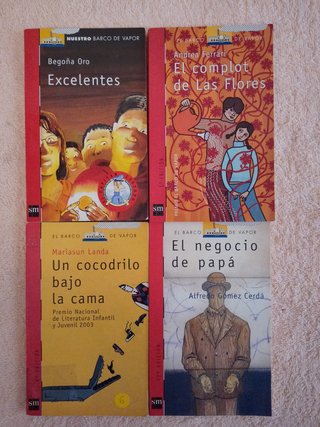 LOTE (V) 20 LIBROS EL BARCO DE VAPOR (rojos)