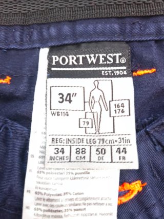 3 Pantalones de trabajo talla 44 azul/naranja