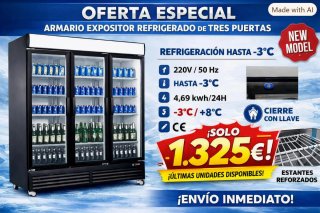 Armario Expositor Refrigerado 3 Puertas