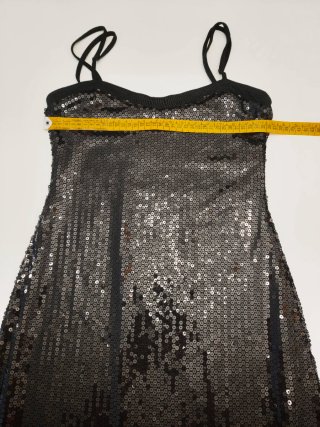 Vestido lentejuelas Jennyfer negro/plata
