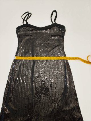 Vestido lentejuelas Jennyfer negro/plata