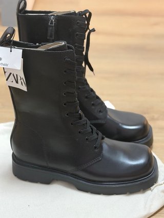 Botas de combate negras para hombre