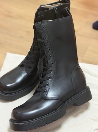 Botas de combate negras para hombre