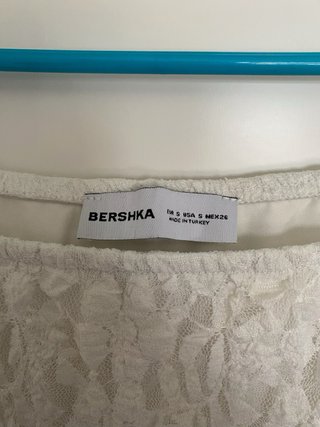 Falda larga encaje blanco Bershka