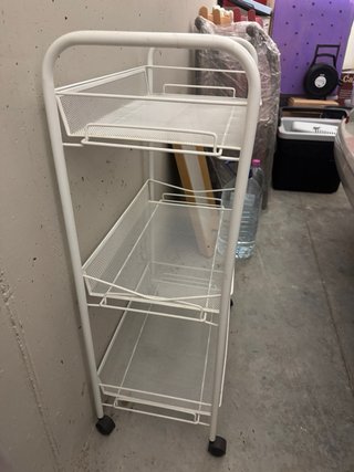 Carrito organizador blanco con ruedas