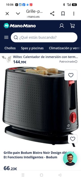 Tostadora Bodum Roja