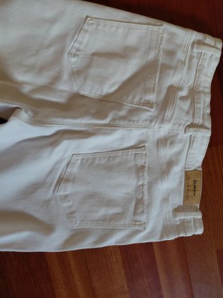 Pantalón Stradivarius Blanco Roto