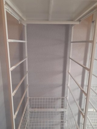 Mueble organizador metálico blanco