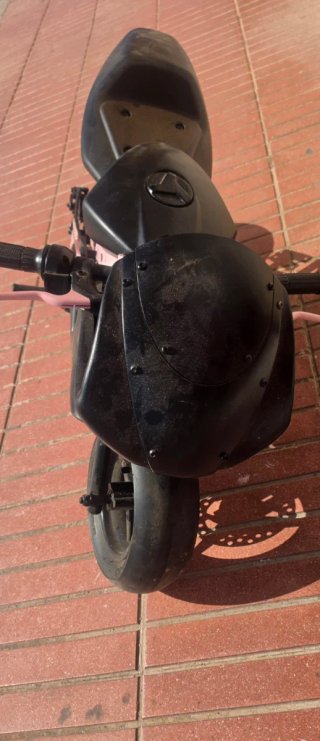 Minimoto infantil negra y rosa